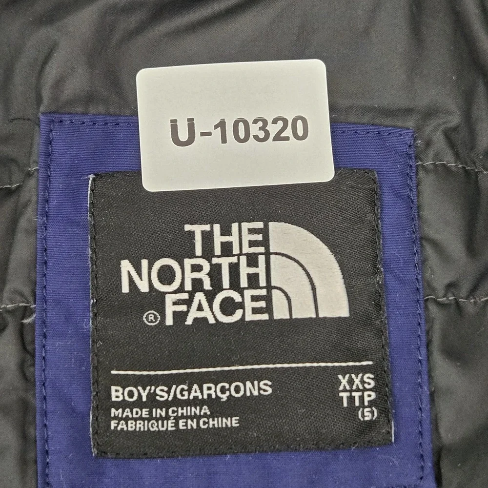 The North Face Boys Jacket XXS (5) Blue Nylon Down Hooded